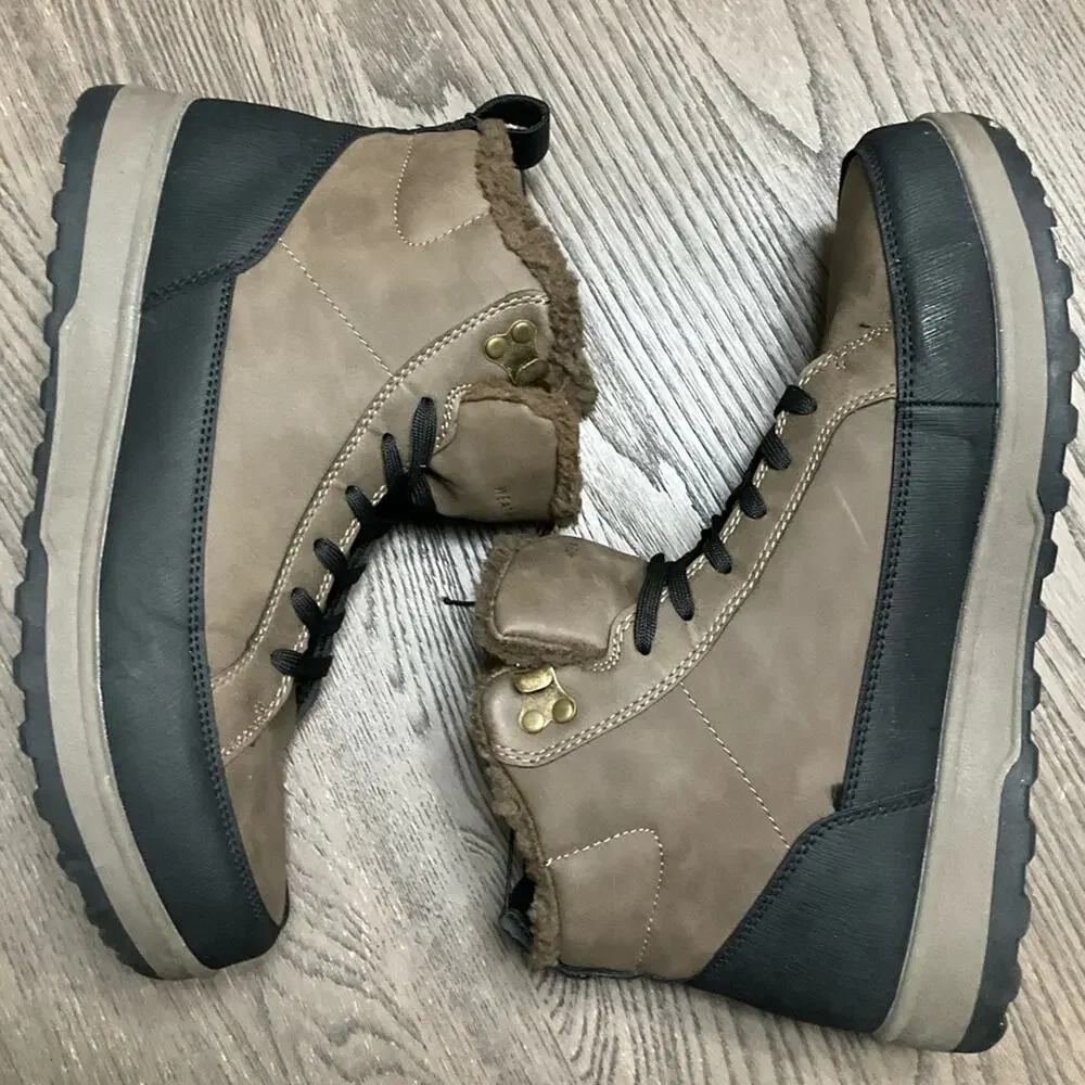 Weatherproof Men's Logjam Memory Foam Sneaker Boots Brown Size 11 NIB NEW
